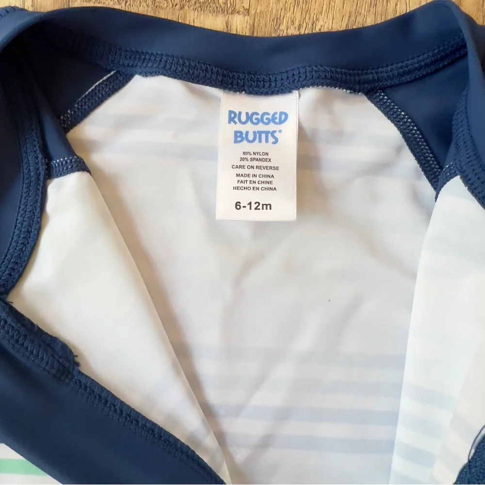 NWOT Rugged Butts Striped Rash Guard - Picture 4 of 4